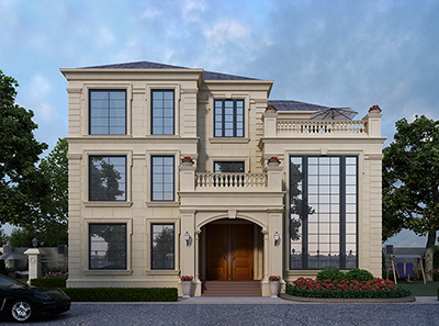 三層別墅設計圖紙及效果圖大全 復式BZ3626-新中式風格